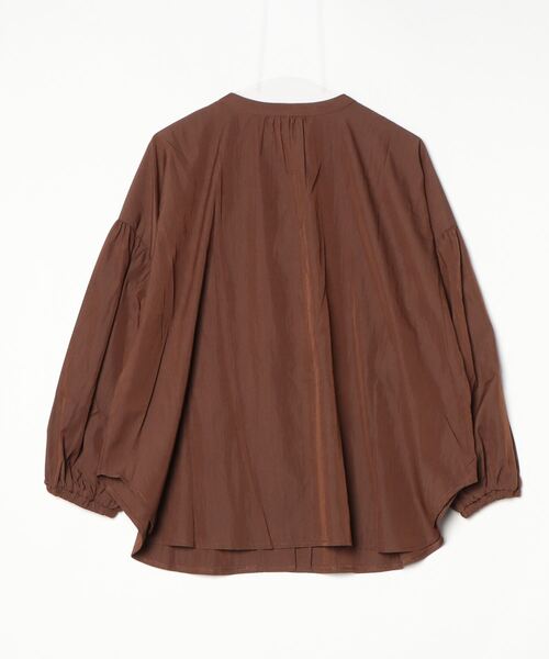 シャツ/ブラウス(長袖/七分) aere skipper volume sleeve blouse AS KNOW AS（アズノゥアズ） ブラウス シャツ 前開きスキッパー7分袖