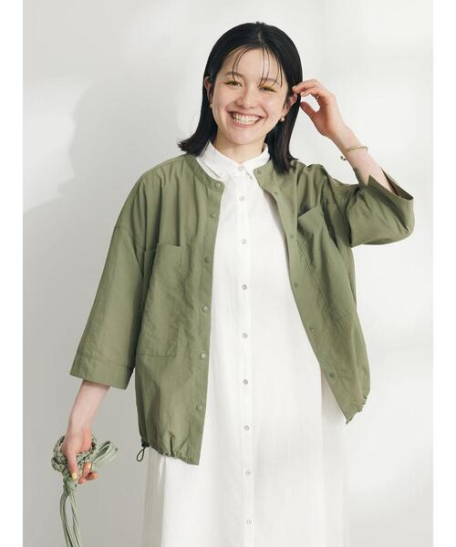 「CRAFT STANDARD BOUTIQUE」 半袖ブラウス FREE チャコールグレー レディース_画像5
