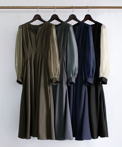 「GIRL」 長袖ワンピース M ネイビー レディース_画像5