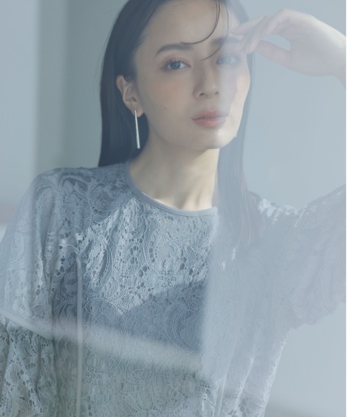 「anuans」 半袖ワンピース MEDIUM アイボリー レディースの画像