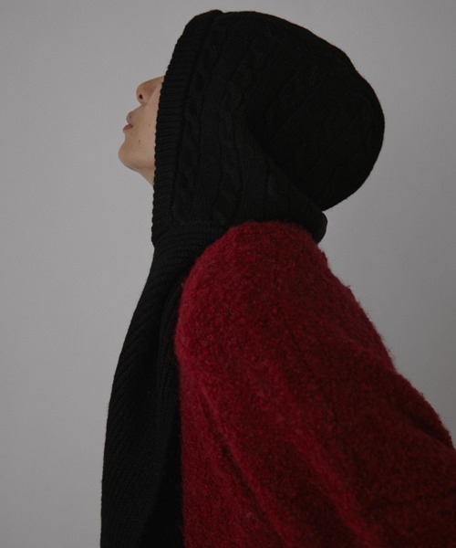 VION ストール マフラー Cable Knit Hood Muffler / ケーブルニット