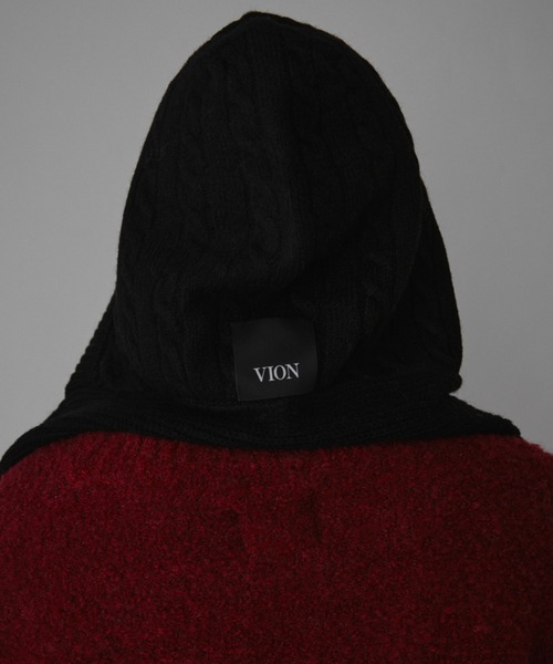 VION ストール マフラー Cable Knit Hood Muffler / ケーブルニット