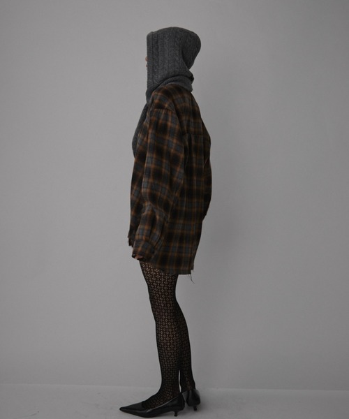 VION ストール マフラー Cable Knit Hood Muffler / ケーブルニット