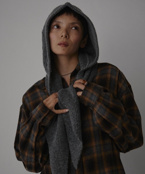 VION ストール マフラー Cable Knit Hood Muffler / ケーブルニット