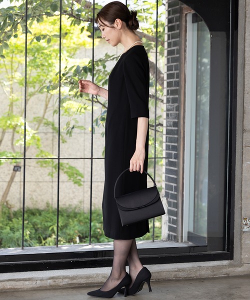 MAISONCOMFY セットアップ 「洗える喪服」ノーカラージャケット