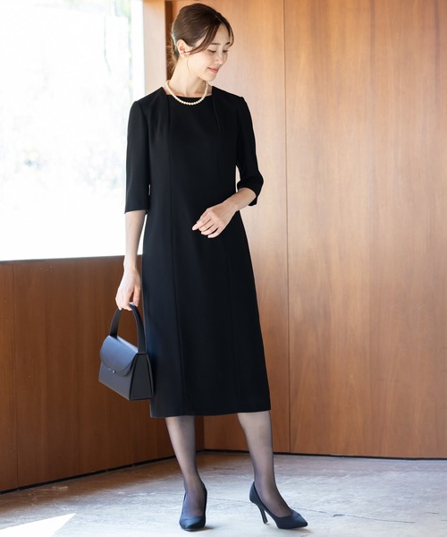 MAISONCOMFY セットアップ 「洗える喪服」ノーカラージャケット