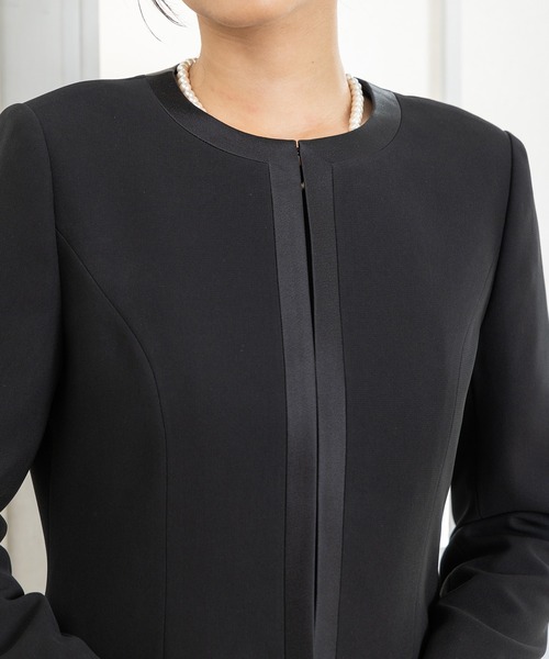 即日発送 bonnaeブラック ボディスーツ 長袖 MAISONCOMFY 喪服 セレモニースーツ セットアップ 卒園式 卒業式