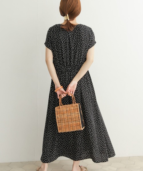 「URBAN RESEARCH DOORS」 半袖ワンピース MEDIUM ネイビー レディース
