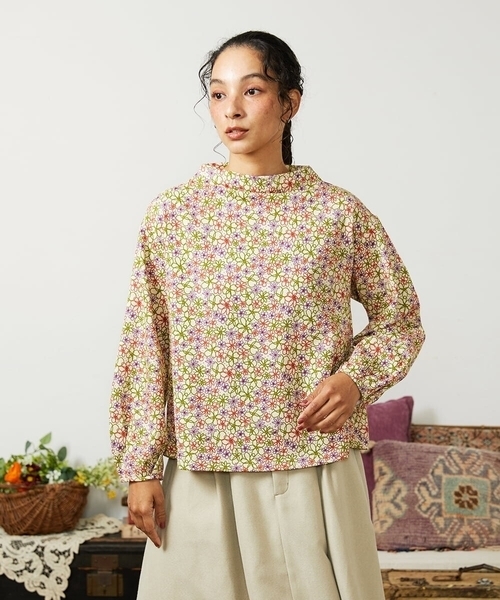 Jocomomola（ホコモモラ） tシャツ Rocinante フラワープリント裏毛