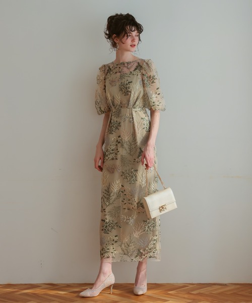 「Dorry Doll」 半袖ワンピース MEDIUM イエロー レディースの画像