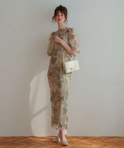 「Dorry Doll」 半袖ワンピース MEDIUM イエロー レディースの画像