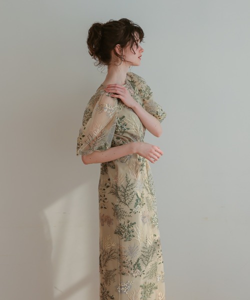 「Dorry Doll」 半袖ワンピース MEDIUM イエロー レディースの画像