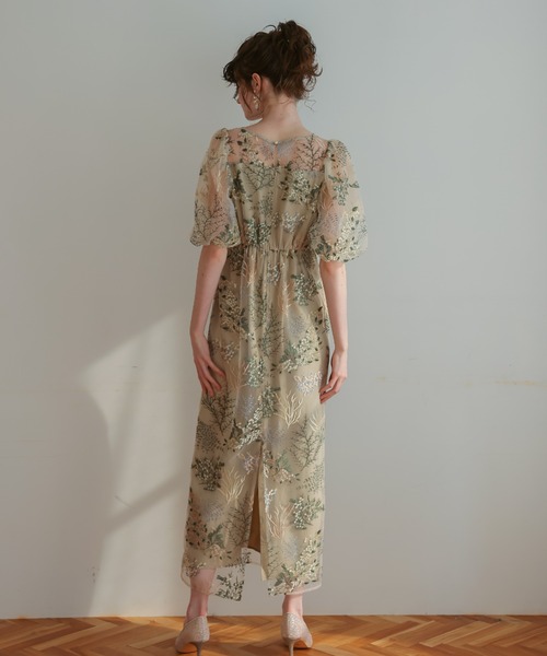 「Dorry Doll」 半袖ワンピース MEDIUM イエロー レディースの画像