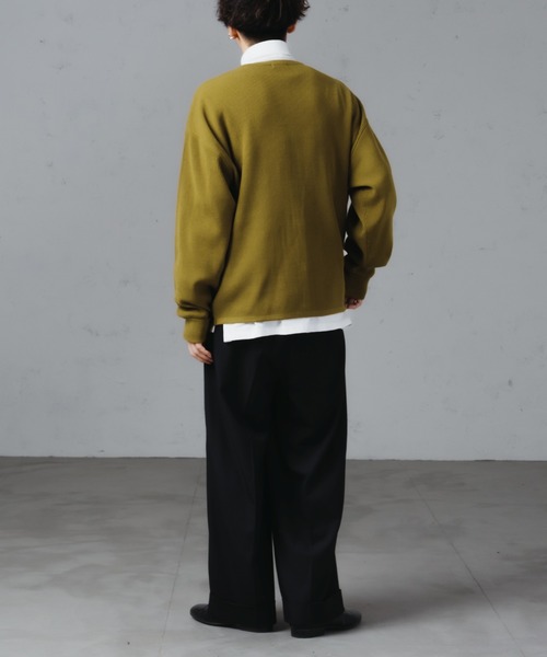 「epnok」 ニットカーディガン MEDIUM チャコールグレー メンズ_画像5