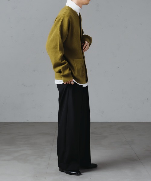 「epnok」 ニットカーディガン MEDIUM チャコールグレー メンズ_画像6