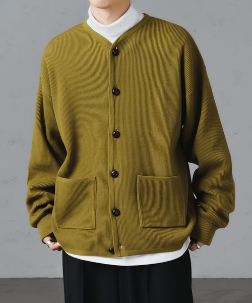 「epnok」 ニットカーディガン MEDIUM チャコールグレー メンズ_画像7