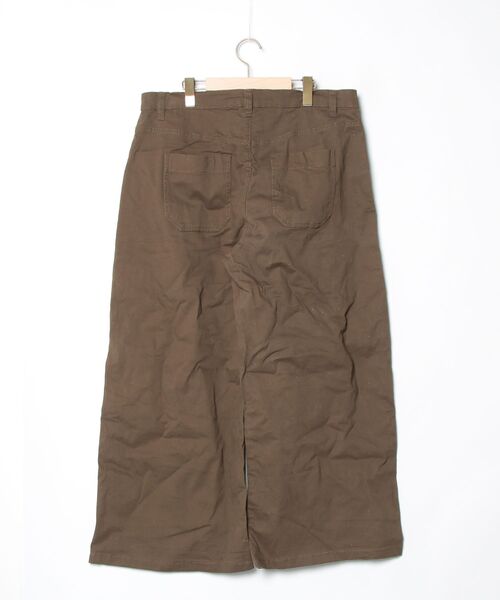「ElegChic」 「LARU」チノパンツ 4L カーキ レディース_画像2