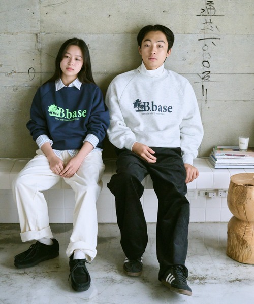 「BROKEN BASE」 長袖Tシャツ LARGE グリーン メンズ_画像3