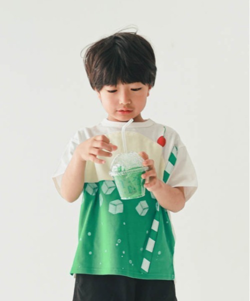 子供服・洋服全品コメントにて10%Offです。 nicohrat（ニコフラート） tシャツ クリームソーダTシャツ キッズ