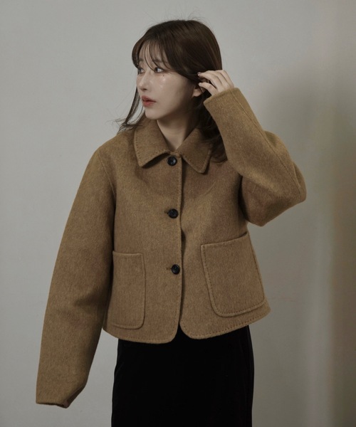 I_am（アイアム） コート アウター handmade stitch accent short coat