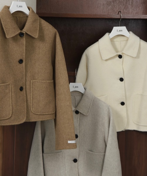 I_am（アイアム） コート アウター handmade stitch accent short coat