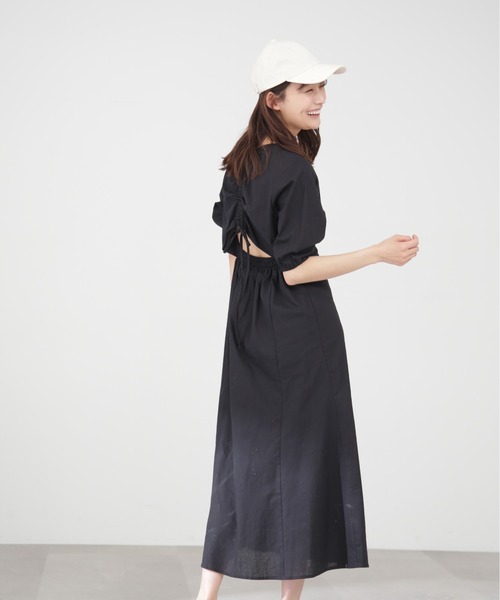 「N.（N. Natural Beauty Basic）」 半袖ワンピース SMALL ブラック レディース_画像4