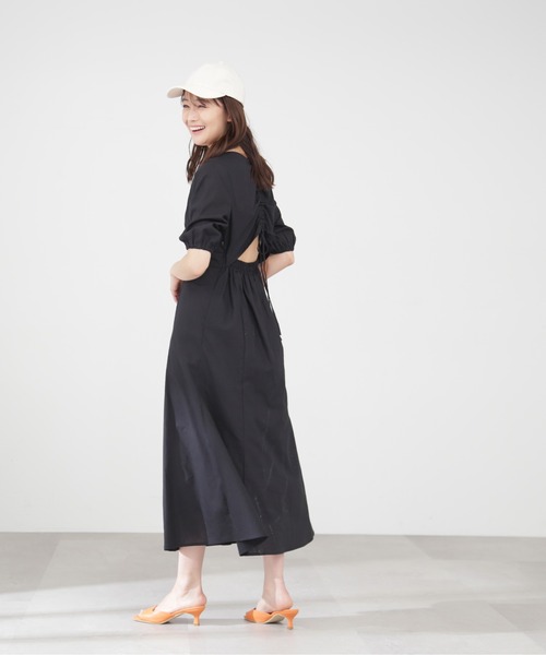「N.（N. Natural Beauty Basic）」 半袖ワンピース SMALL ブラック レディース_画像8