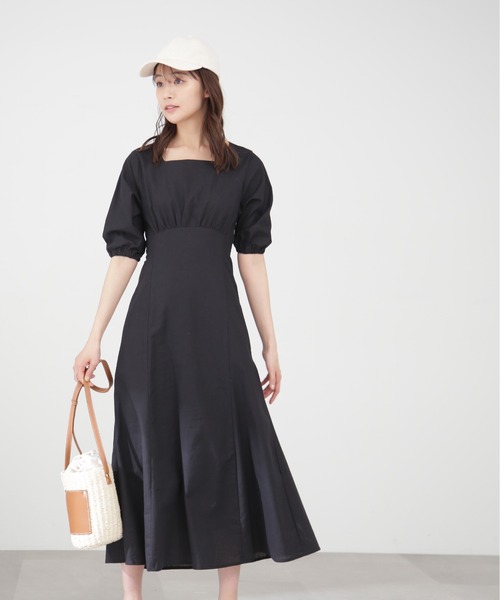 「N.（N. Natural Beauty Basic）」 半袖ワンピース SMALL ブラック レディース_画像9