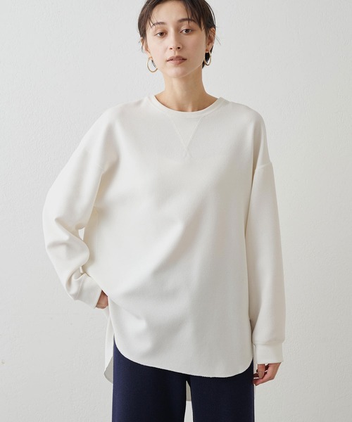 Whim Gazette ホワイト 長袖トップス Whim Gazette（ウィム ガゼット） 長袖カットソー FREE ベージュ