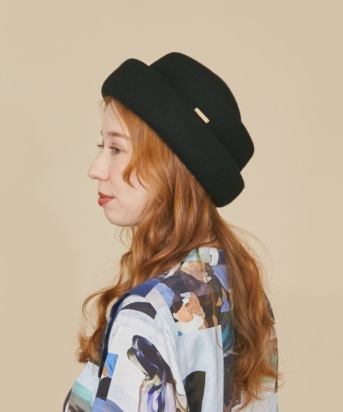 「kaorinomori」 ハット M/57.5cm ブラック レディースの画像6