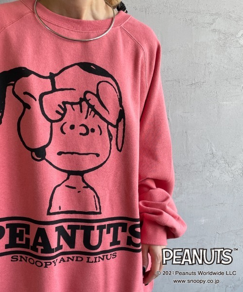 「SEQUENZ」 スウェットカットソー「PEANUTSコラボ」 M グレー レディース_画像5