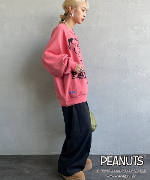 「SEQUENZ」 スウェットカットソー「PEANUTSコラボ」 M グレー レディース_画像9