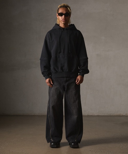 「GRANCY」 スウェットカットソー X-LARGE ブラック メンズ_画像9