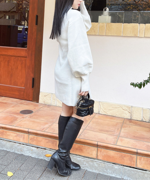 「MIIA」 ニットワンピース FREE ブラック レディース_画像7