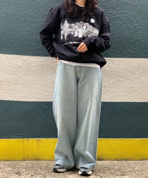「mi via loca」 長袖カットソー X-LARGE ブラック レディース_画像5