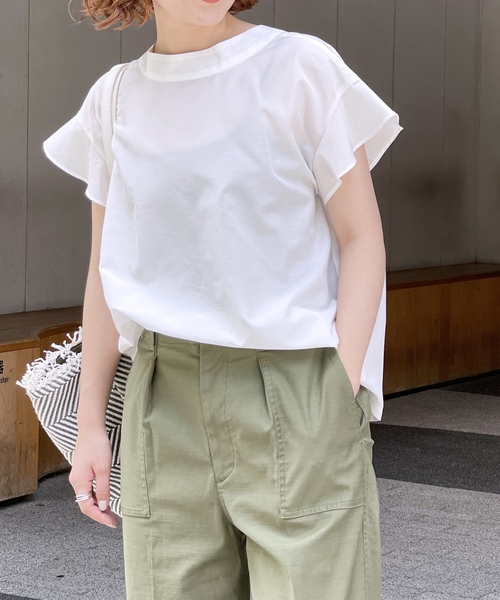 「Spick & Span」 半袖ブラウス FREE ネイビー レディース_画像6