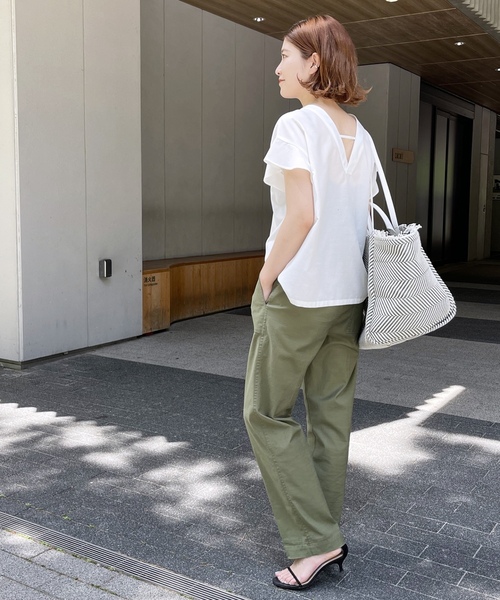 「Spick & Span」 半袖ブラウス FREE ネイビー レディース_画像7