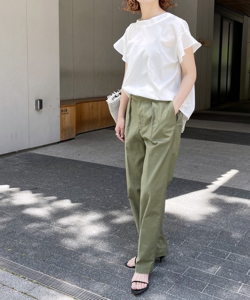 「Spick & Span」 半袖ブラウス FREE ネイビー レディース_画像10