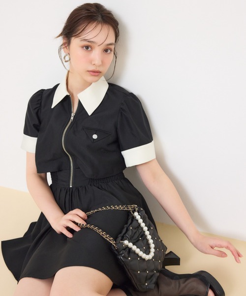 リエンダ完売Tシャツ＆ベルトワンピース rienda | ウエストシャーリングシャツディテールワンピース