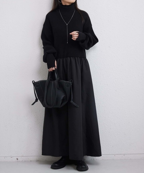 「MAISON DE THERESE」 ドッキングワンピース FREE ネイビー レディース_画像4