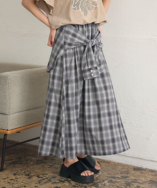 「RETRO GIRL」 フレアスカート FREE ブラウン レディース_画像2