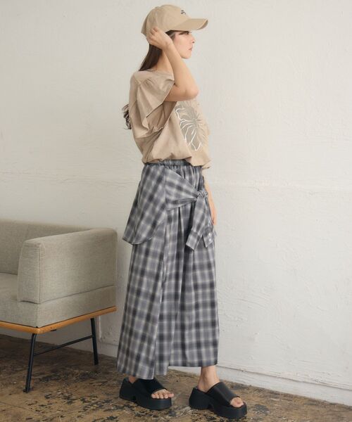 「RETRO GIRL」 フレアスカート FREE ブラウン レディース_画像4