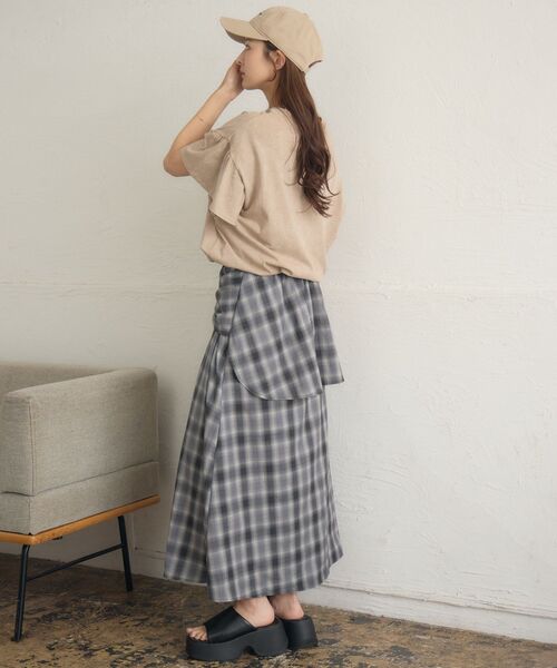 「RETRO GIRL」 フレアスカート FREE ブラウン レディース_画像6