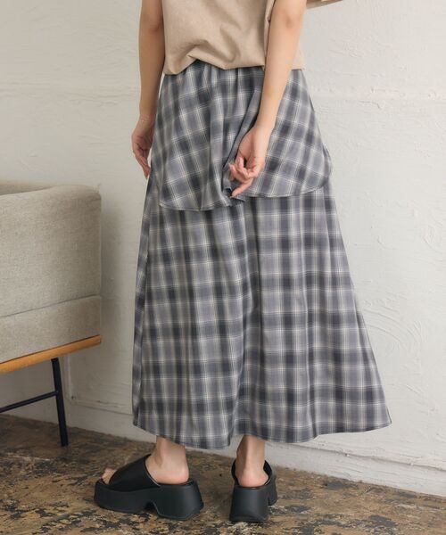 「RETRO GIRL」 フレアスカート FREE ブラウン レディース_画像9