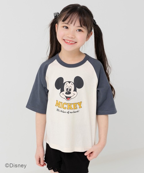 希少 70s Disney　ディズニー　ミッキーマウス　ラグラン Tシャツ Disney（ディズニー） tシャツ 「ディズニー」ミッキーマウス/ラグラン
