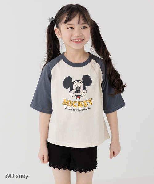 Disney（ディズニー） tシャツ 「ディズニー」ミッキーマウス/ラグラン