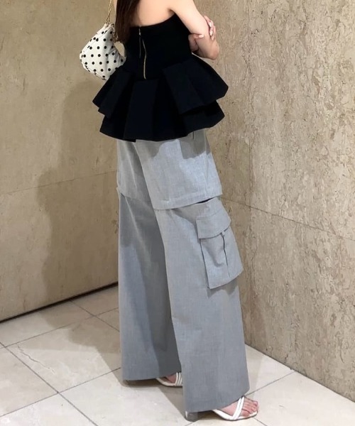 FRAY I.D（フレイ・アイディー） パンツ サイドファスナーカーゴパンツ