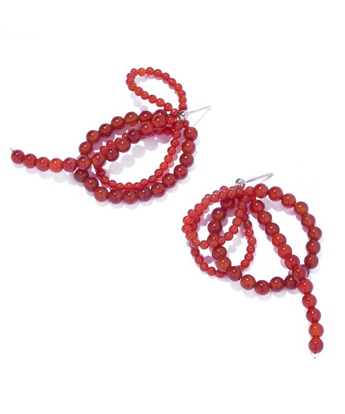 ピアス 「IRIS 47」fabiana red agate pierce/ファビアナ レッドアゲート ピアス JSV11 レディースの画像