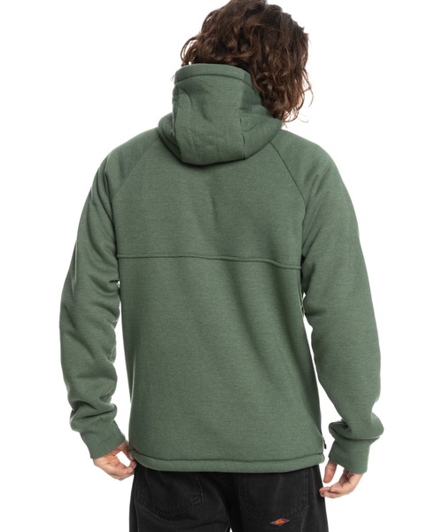 「Quiksilver」 ジップアップパーカー MEDIUM グレー メンズ_画像3