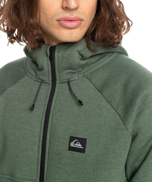 「Quiksilver」 ジップアップパーカー MEDIUM グレー メンズ_画像6